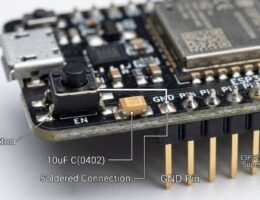 آموزش لحیم کردن خازن به دکمه EN در ماژول ESP32-C3 Super Mini برای رفع مشکل قطع و وصل پورت