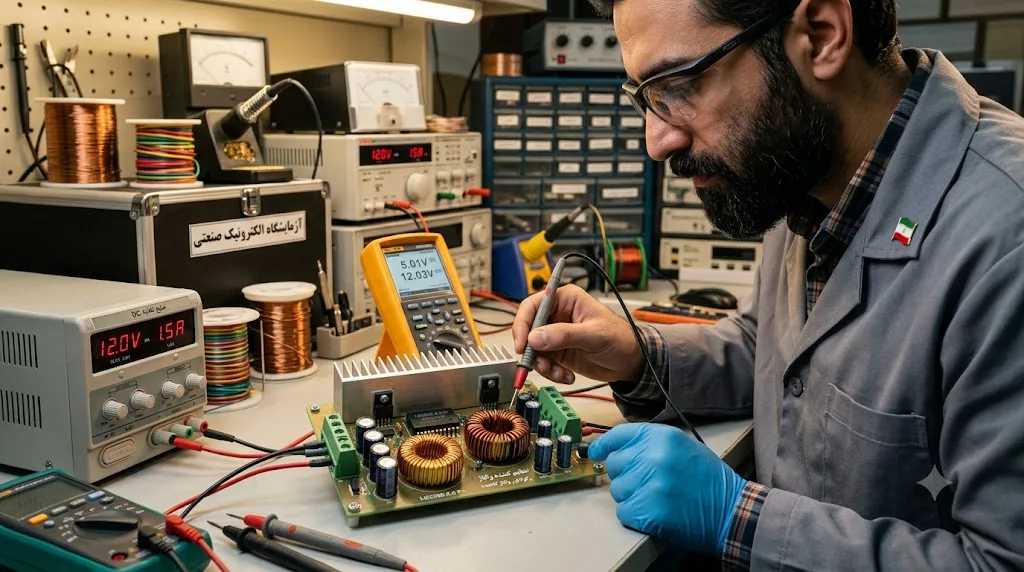 ماژول رگولاتور dc به dc کاهنده ولتاژ و مبدل باک صنعتی در اتوماسیون اَدبینو