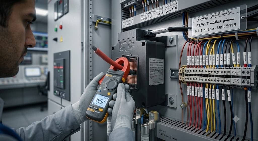 عیب‌یابی و سنجش جریان کابل تابلو برق با کلمپ متر دیجیتال در پلتفرم تخصصی اَدبینو