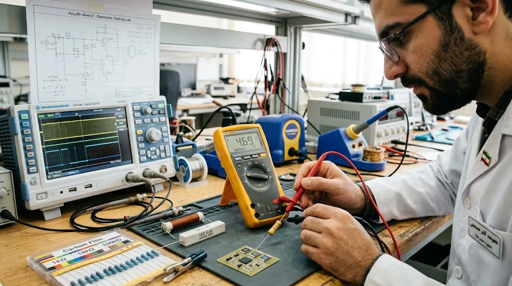 مقاومت الکتریکی چیست قطعات مقاومت کربنی سیمی و SMD در تجهیزات اَدبینو