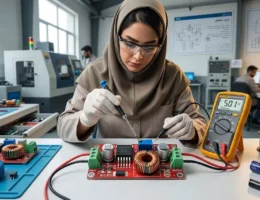 ماژول مبدل dc dc lm2596 کاهنده ولتاژ در تجهیزات الکترونیک اَدبینو