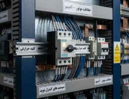 کلید حرارتی مغناطیسی MPCB اشنایدر نصب شده روی ریل تابلو برق صنعتی آدبینو