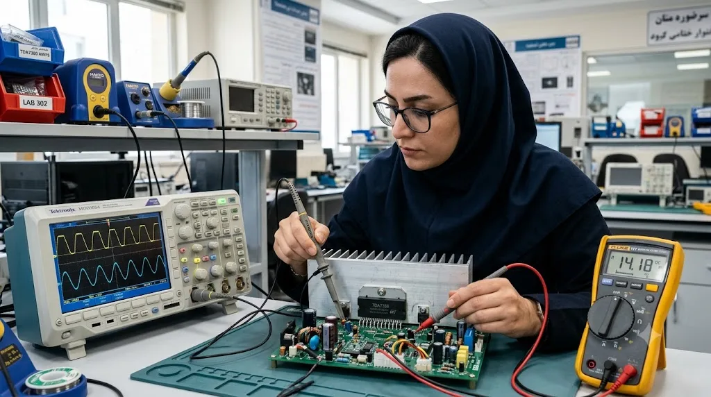 آی سی tda7388 تقویت کننده صوتی ۴ کاناله در تجهیزات الکترونیک اَدبینو