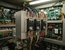 ماژول تریاک TRIAC صنعتی و هیت‌سینک در تابلو کنترل برق اَدبینو